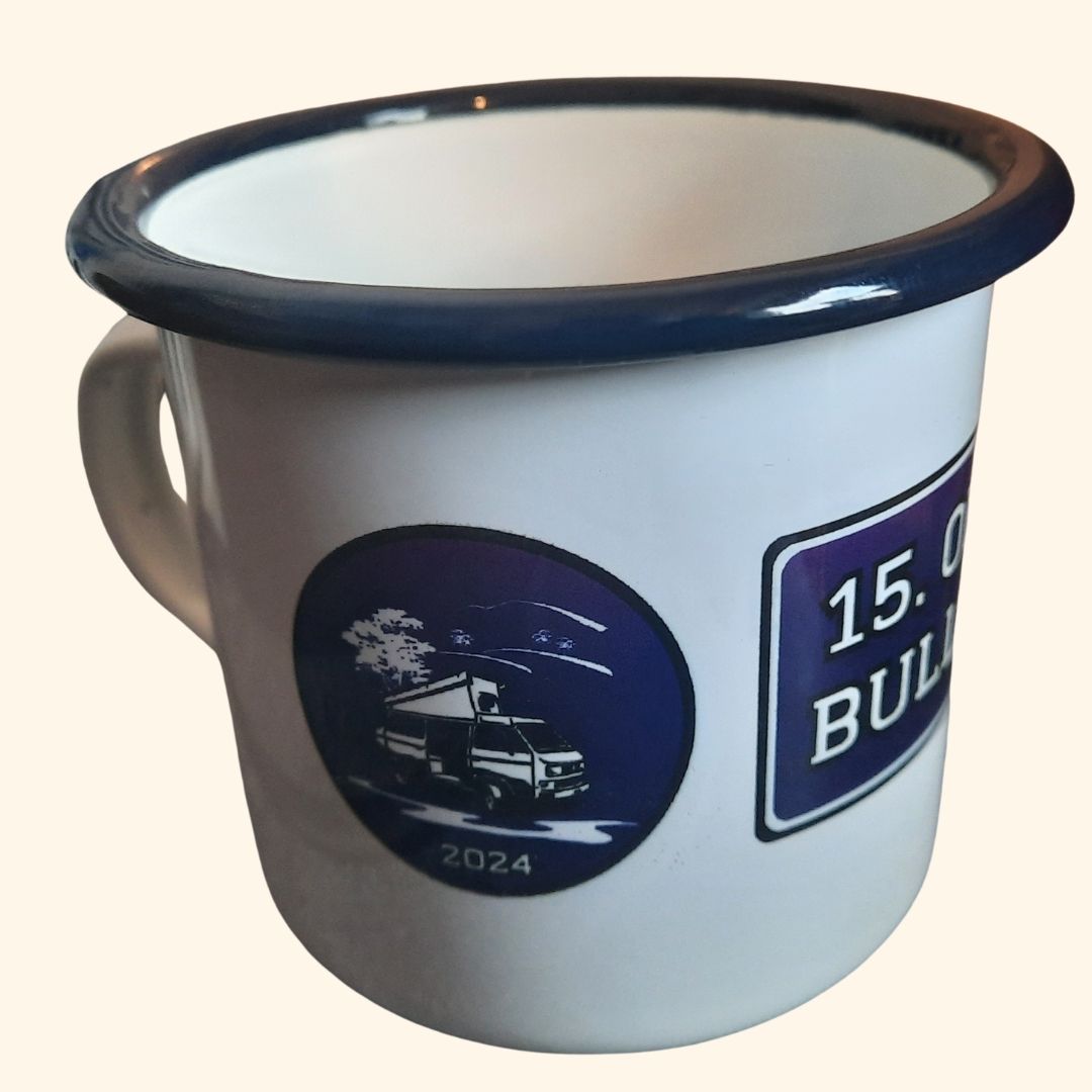 Emaille Tasse "Oberweser-Bulli-Treffen"