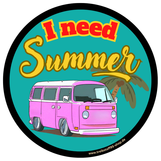 Sticker "I NEED SUMMER - BUS"